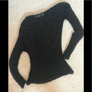 Asemetricle Black Isabel Beneneto mesh sweater